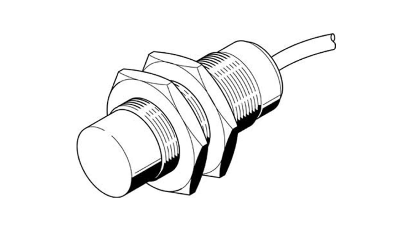 Sensore di prossimità cilindrico Festo SIEF-M30NB-NS-K-L, NPN, M30, rilevamento 16,2 mm, IP67, alimentazione 10-30 V DC.