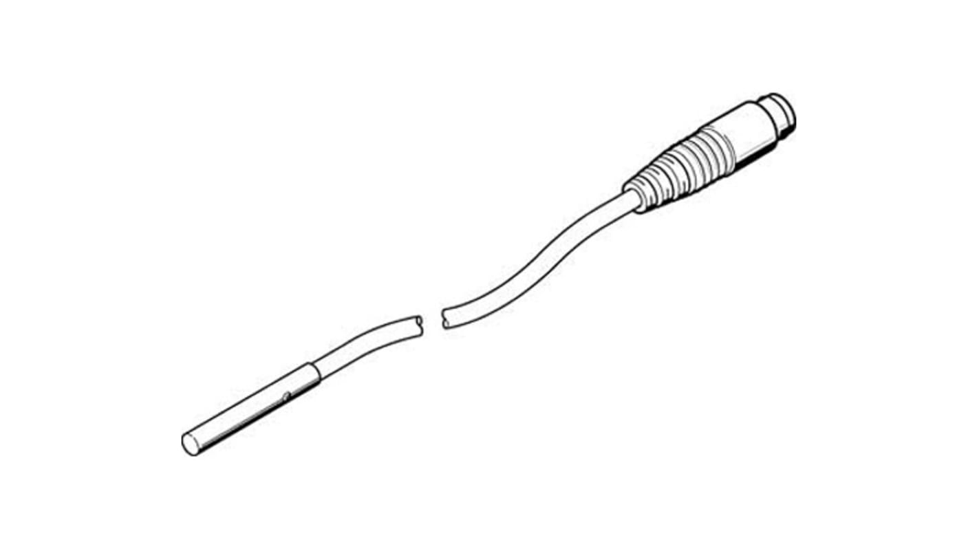 Sensore di prossimità cilindrico Festo SIEH-3B-PS-S-L, induttivo PNP, alimentazione 10-30 V, rilevamento 1 mm, IP67.