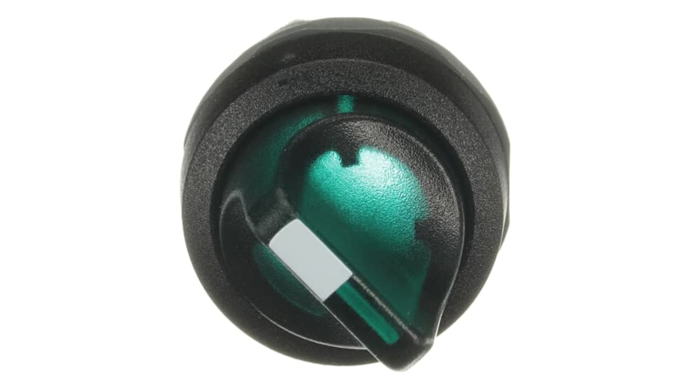 Selettore a 2 posizioni ABB, interruttore momentaneo con maniglia verde, grado di protezione IP66, installazione senza attrezzi.