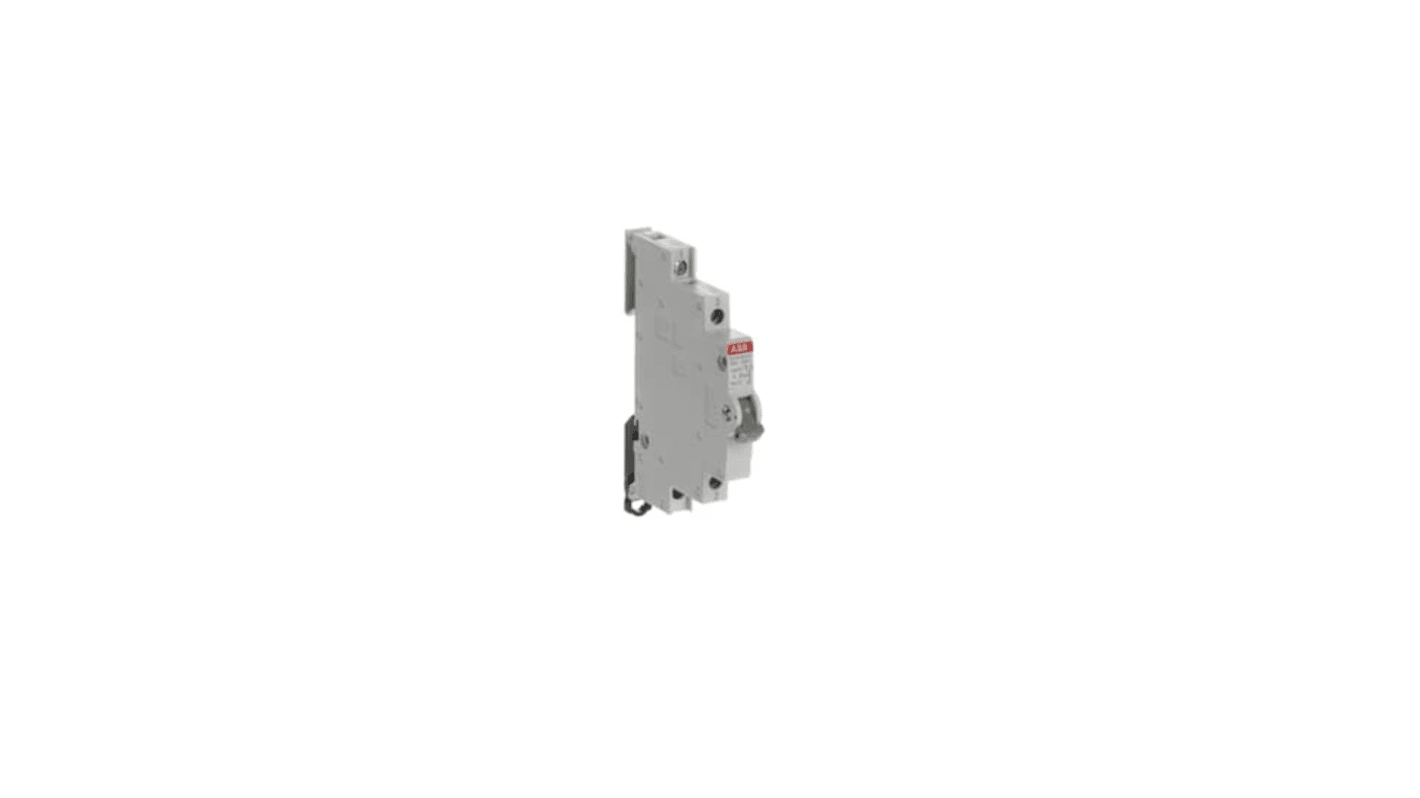 Sezionatore interruttore 1P ABB, 16A, IP20, con contatti a doppia interruzione e facile installazione. Codice 2CCA703025R0001.