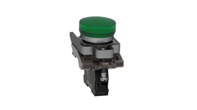 Spia LED 22mm Schneider Electric XB4BVM3, Montaggio a pannello, IP66/IP67/IP69K, per ambienti industriali e applicazioni difficili.