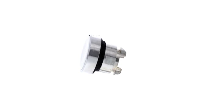 Testa pulsante bianca Harmony XB4 ZB4BA1 di Schneider Electric, 22mm, ritorno a molla. Ideale per automazione industriale.
