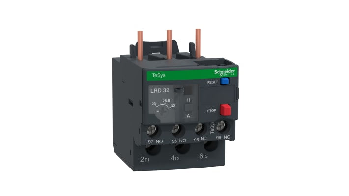 Relè di Sovraccarico Termico Schneider Electric LRD32, 23-32A, Reti CA e CC, Peso 124g - Protezione motori trifase, certificato ATEX, facile da installare.