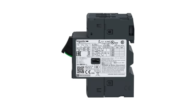 Interruttore automatico motore Schneider Electric GV2ME04, 690V 0,4-0,63A TeSys. Protezione affidabile per sovraccarichi e cortocircuiti.