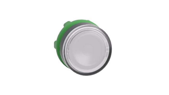 Testa a pulsante ZB5AW313 Schneider Electric: Bianca, ritorno a molla, montaggio a filo, IP69K. Ideale per automazione industriale.