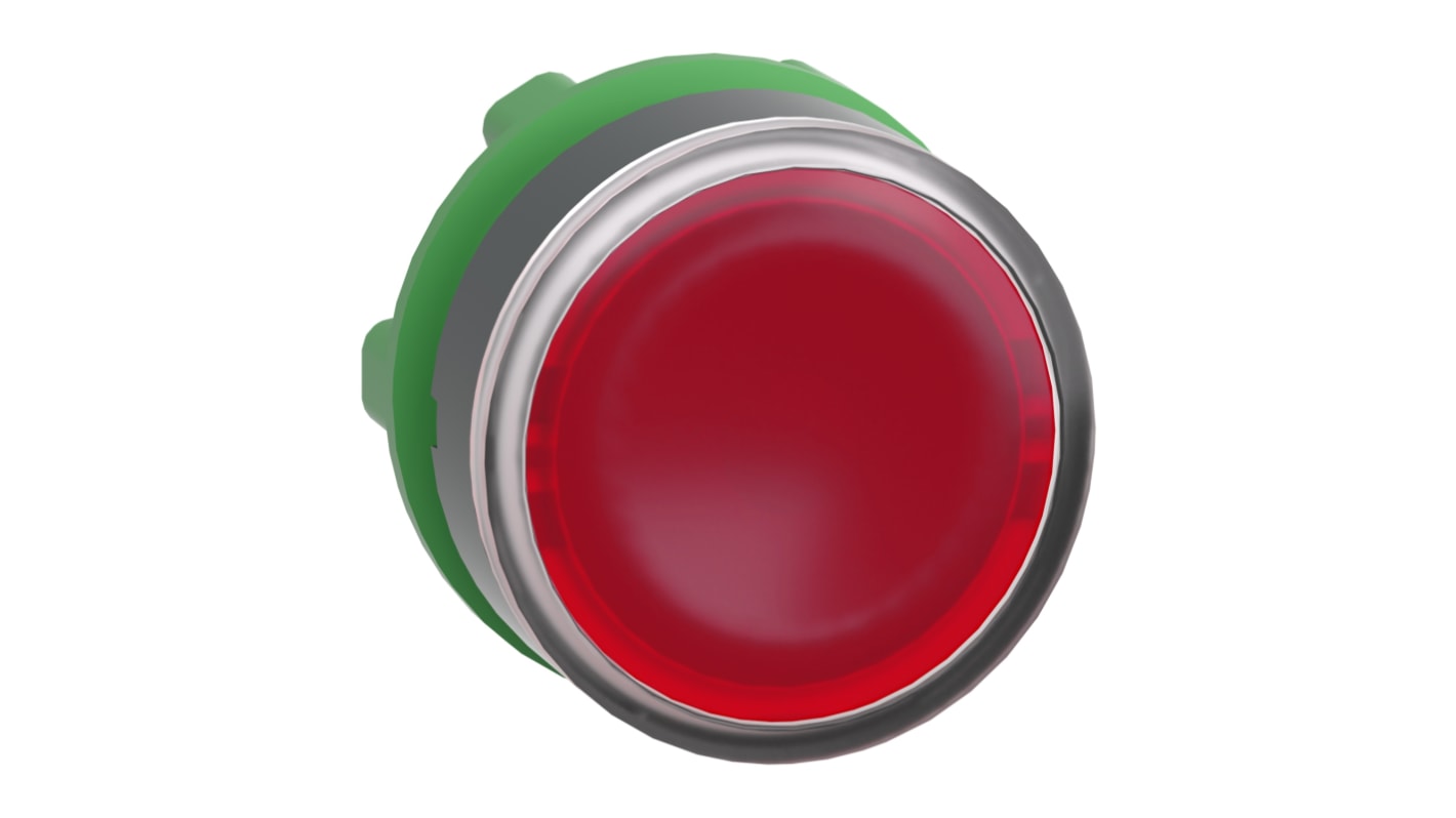 Attuatore pulsante instabile Harmony XB5 ZB5AW343, Rosso - Schneider Electric. Diametro foro 22mm, IP66/67/69K, certificato IEC, JIS, UL, CSA.