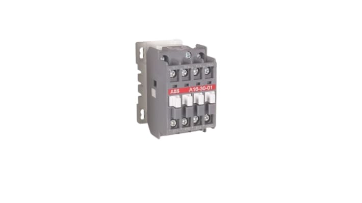 Contattore ABB 1SBL181001R8001 A Line, 3 poli, 30 A, 7,5 kW, montaggio su guida DIN, dimensioni 44x74x74 mm.