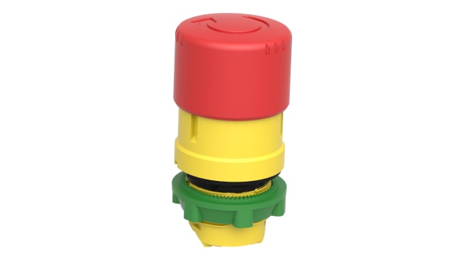 Pulsante di arresto di emergenza Schneider Electric Harmony XB5, Ø 22mm - resistente e compatto per ambienti industriali. IP69K. Ideale per vari settori.