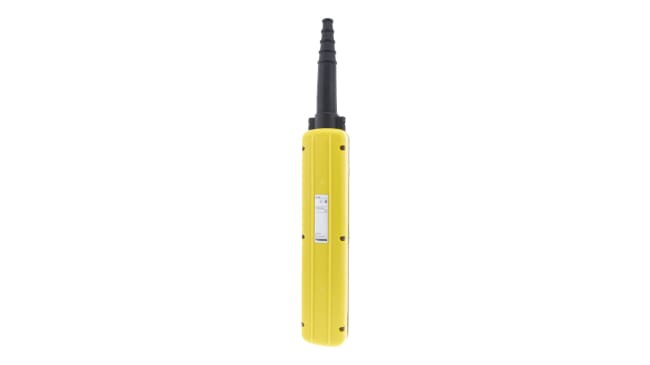 Stazione pensile a pulsante Schneider Electric XACA871, 8 pulsanti, protezione IP65, corrente 10A, contenitore giallo resistente.