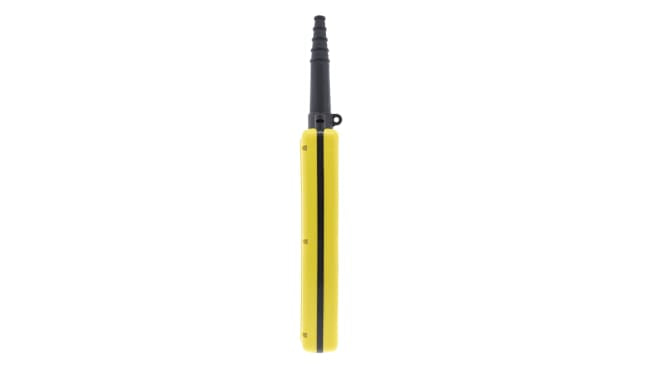 Stazione pensile a pulsante Schneider Electric XACA871, 8 pulsanti, protezione IP65, corrente 10A, contenitore giallo resistente.
