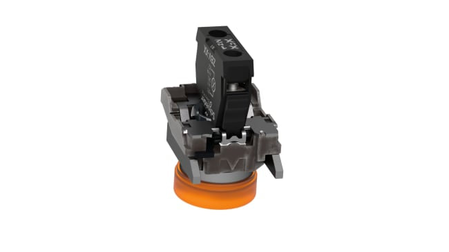 Spia LED arancione Schneider Electric, montaggio a pannello 22 mm, grado di protezione IP66/IP67/IP69K, corpo in metallo.