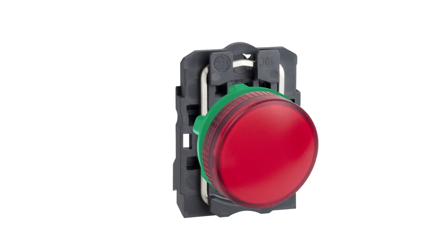 Spia di segnalazione rossa Schneider Electric Harmony XB5, montaggio a pannello, diametro foro 22 mm, grado di protezione IP66/IP67.