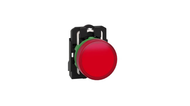 Luce pilota a LED Schneider Electric Harmony XB5, modello XB5AVB4, 22mm, montaggio a pannello, IP66/IP67/IP69K. Ideale per applicazioni industriali.