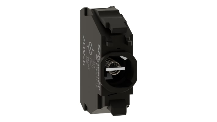 Blocco luci incandescenza Schneider Electric ZBV6 per serie Harmony XB4, 250V, terminali a vite. Alta affidabilità e prestazioni per luci pilota.