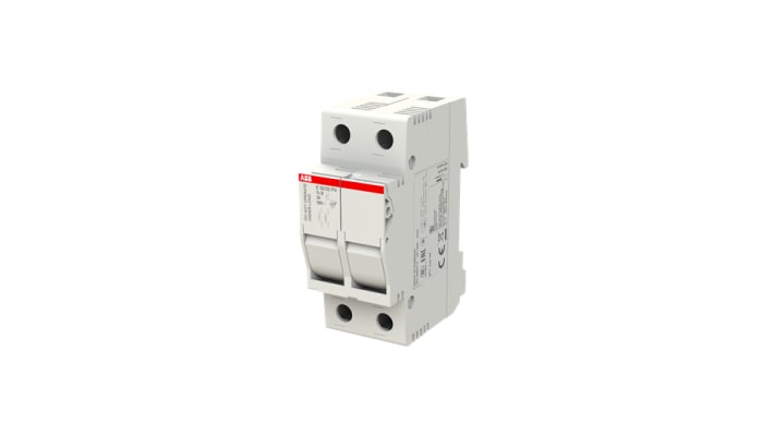 Sezionatore portafusibili ABB E 92/32 PV, DP, 32A, 1000V, montaggio su guida DIN, per applicazioni industriali e solari.