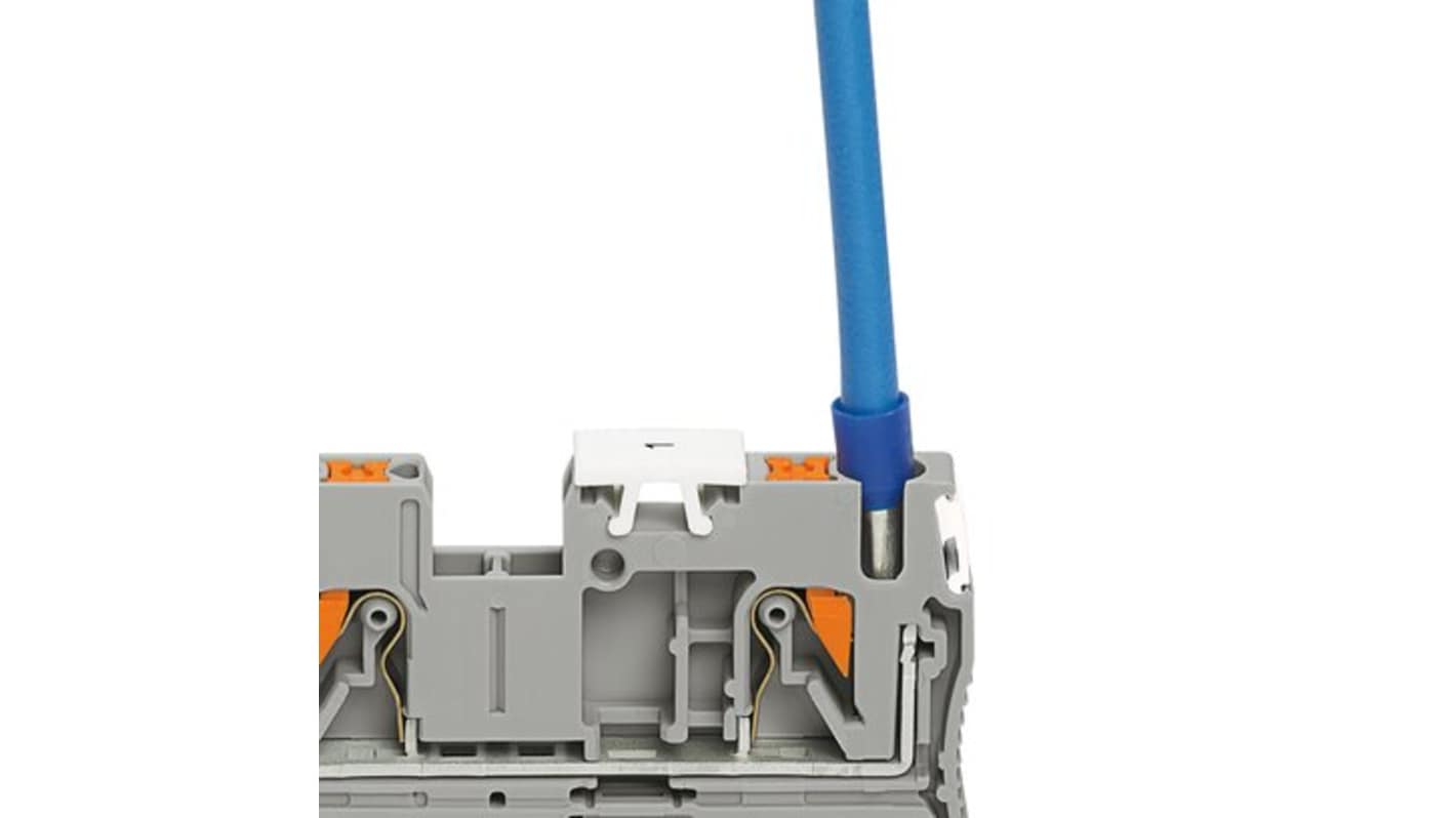 Morsettiera di terra Phoenix Contact 3212011, 4 vie, accetta cavi 26-12 AWG, dimensioni 49x5.2x50.5 mm, materiale ignifugo.