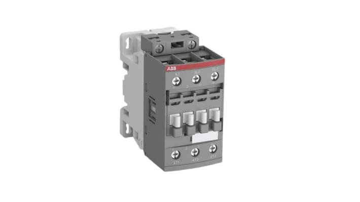 Contattore ABB 1SBL236001R2100 AF 3 poli, 3 NA, 45 A, 11 kW, 24 V, dimensioni 86x45x86 mm, resistente a vibrazioni.