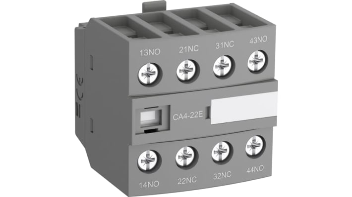 Contatto ausiliario ABB 1SBN010140R1122 CA4-22M, 4 contatti, 2NC + 2NO, montaggio frontale, IP20, 6 A, -40 a +70 °C.