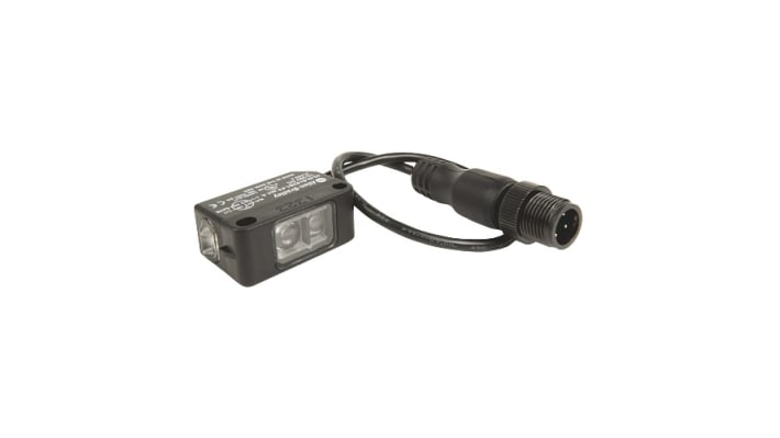 Allen Bradley 42JS-E1EZB1-F4, sensore fotoelettrico rettangolare con rilevamento fino a 10 m e grado di protezione IP67.