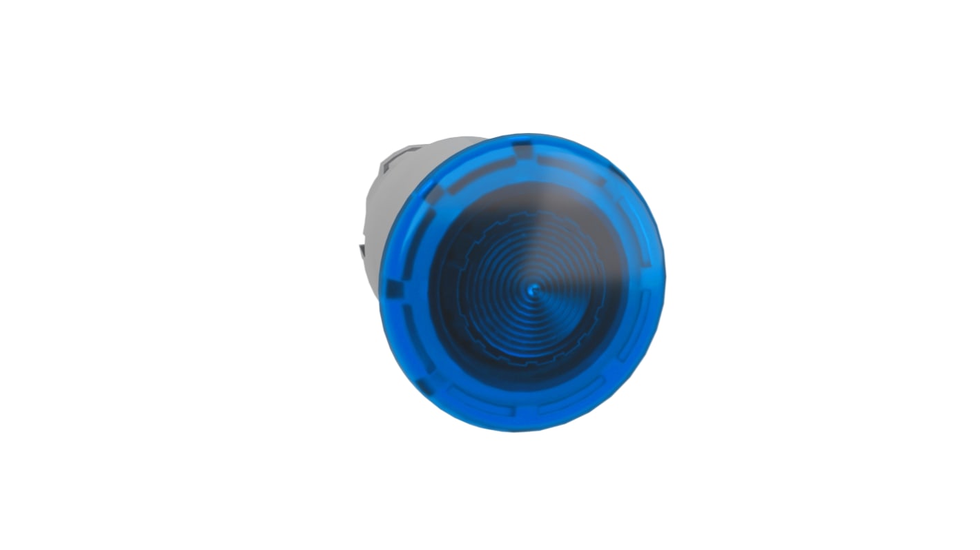 Attuatore pulsante Schneider Electric ZB4BW463, testa a fungo blu, diametro 40 mm, montaggio frontale, grado di protezione IP69K.