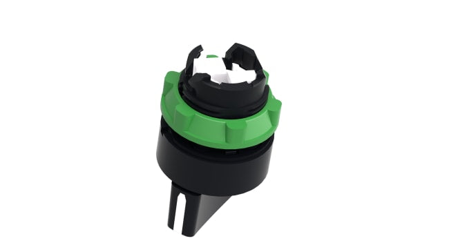Selettore a 2 posizioni Schneider Electric ZB5AD4, diametro foro 22mm, protezione IP65, installazione semplice.