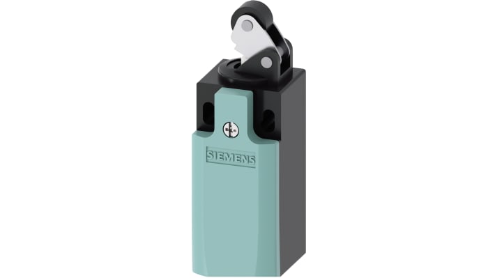 Interruttore di interblocco Siemens 3SE5232-0HE10, leva a rullo, contatti NO/NC, grado di protezione IP65, dimensioni 31mm x 75.7mm x 33mm.