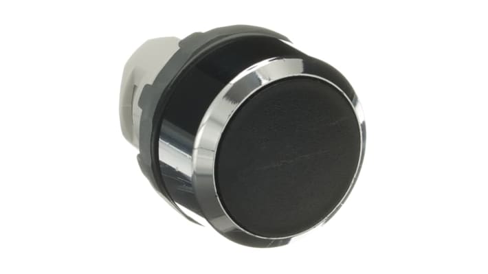 Attuatore pulsante instabile ABB, diametro foro 22 mm, colore nero, metallo, grado di protezione IP66, non illuminato.