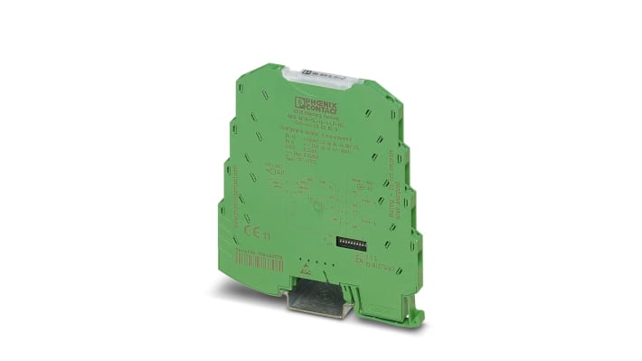 Condizionatore di segnale Phoenix Contact, amplificatore di isolamento, montaggio su guida DIN, dimensioni 6,2 x 93,1 x 101,2 mm.