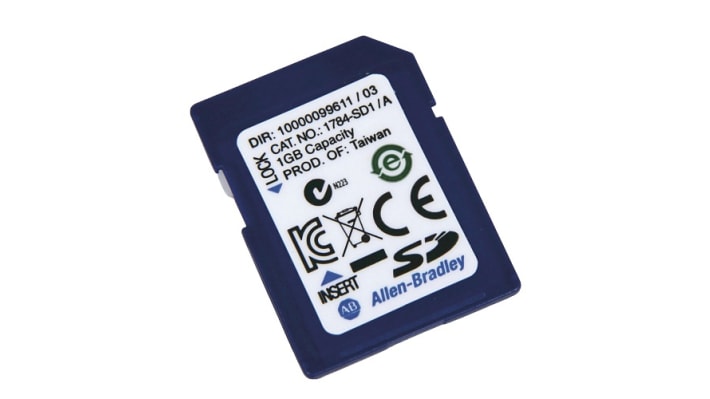 Scheda di memoria Allen Bradley 1784-SD1 per PanelView Plus, memorizza programmi e dati in modo permanente.