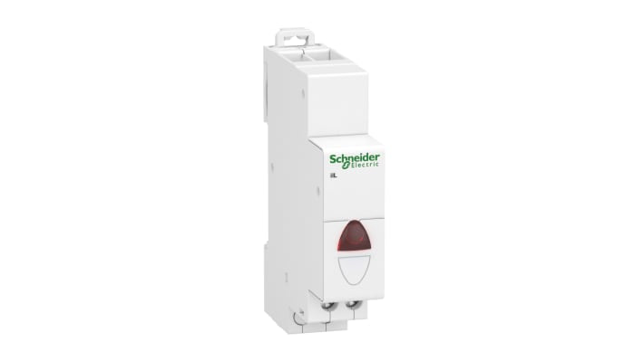 Schneider Electric A9E18320 Indicatore LED per guida DIN IP20 Acti9 - Tensione 230V ca, Colore Rosso, Serie iIL. Ideale per centrali elettriche, ingegneria aerospaziale e comandi di illuminazione.