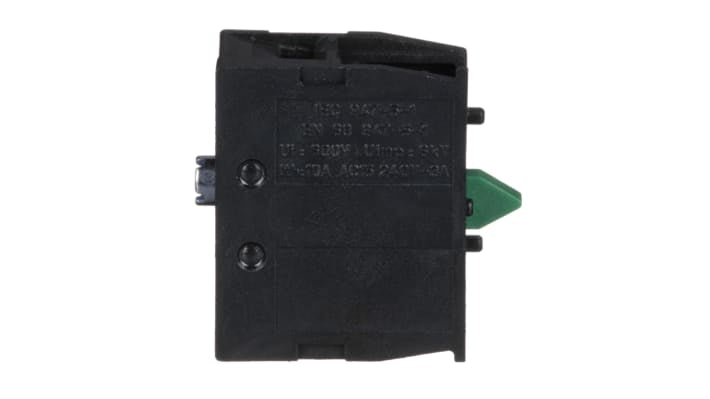 Schneider Electric ZB2BE101 Blocco contatti 1NO, 10A, 600V, terminali a vite - Ideale per circuiti di controllo a velocità singola
