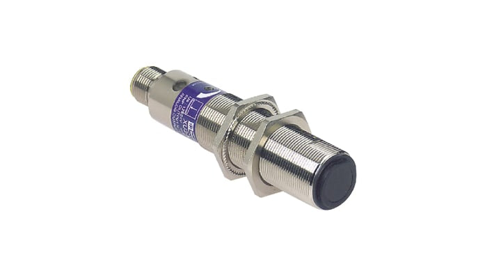 Sensore fotoelettrico cilindrico Telemecanique Sensors XU2M18AP20D - Rilevamento 50 m, uscita PNP, IP67 - Ideale per movimentazione materiali.