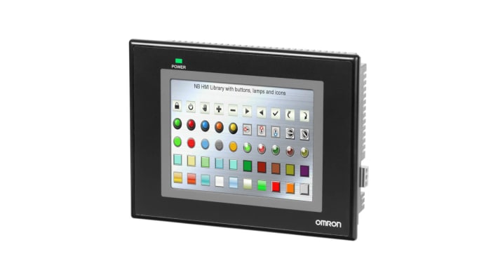 Omron NB5Q-TW01B HMI touch screen 5,6" LCD TFT, risoluzione 320x234 pixel, IP65 - Ideale per l'automazione industriale.
