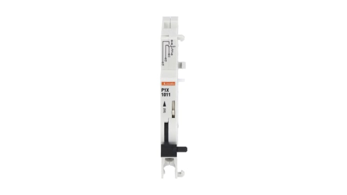 Modulo contatti Lovato P1X1011, 1CO, montaggio laterale, 6 A a 230 V, compatibile con interruttori automatici.