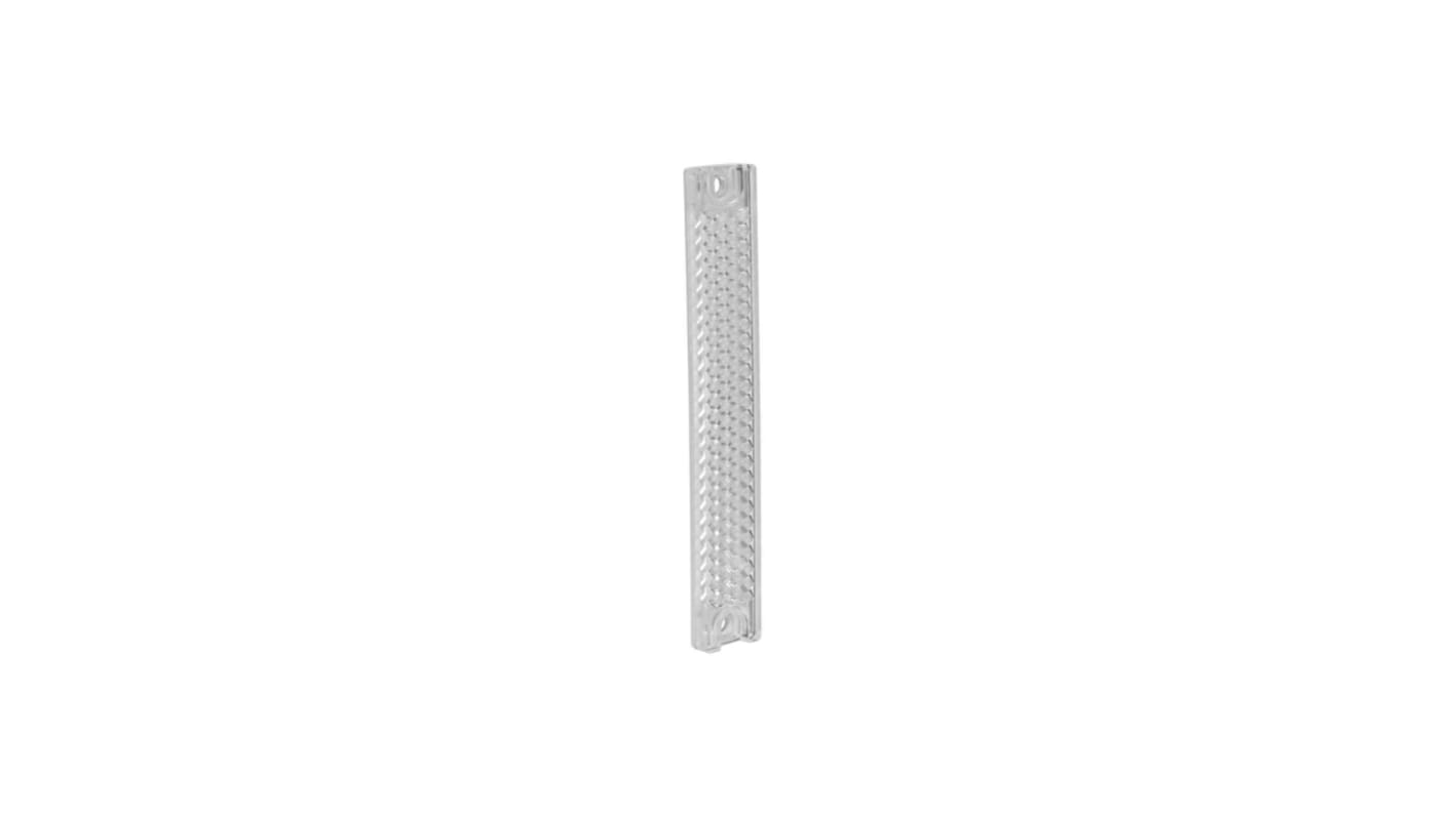 Riflettore per sensore fotoelettrico Banner BRT-100X18A, 100 x 18 mm, montaggio a vite, corpo in acrilico, resistente agli urti.