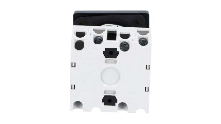Interruttore a camma bipolare Lovato GX2091U, 20A, 690V, montaggio frontale, dimensioni 48 x 48 x 70,5 mm. Adatto per quadri elettrici.