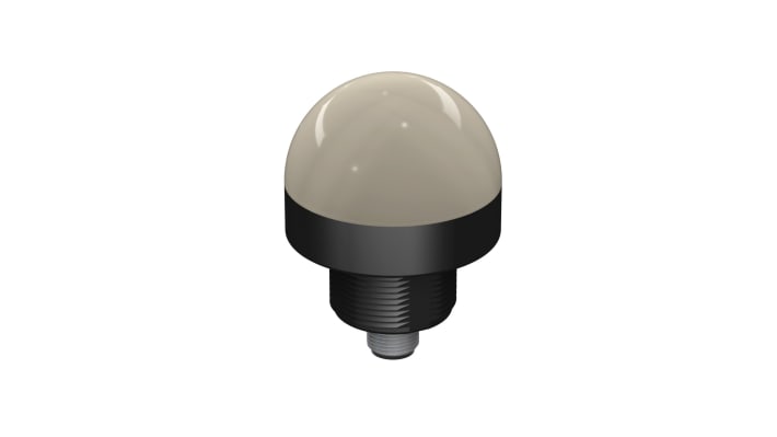 Segnalatore lampeggiante LED Banner K50LGRYBWPQ8, colori verde, rosso, giallo, montaggio su base, IP67, 50 mm di diametro.