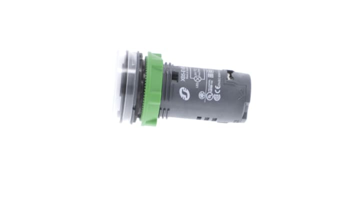 Luce pilota rotonda Schneider Electric Harmony XB5, IP66, LED 24 V, montaggio a pannello, dimensioni 29 x 29 x 54 mm.