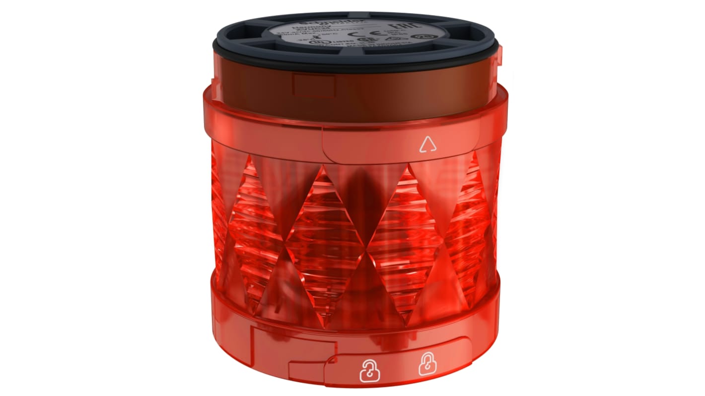 Faro a LED rosso 24V CA/CC IP65 Harmony XVU - Schneider Electric XVUC24. Ideale per ambienti industriali, macchine utensili e settore automobilistico.