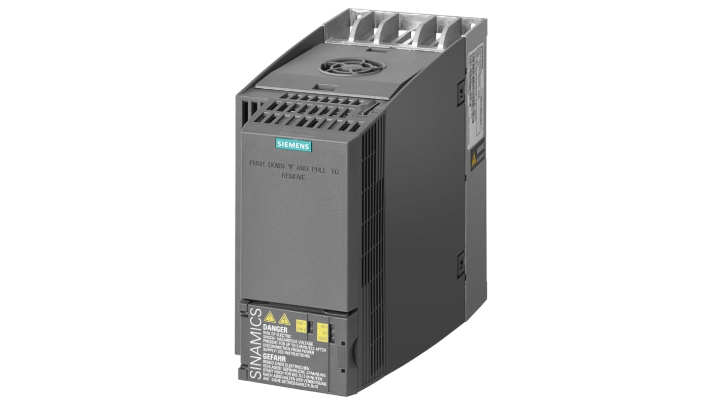 Inverter Siemens 6SL3210-1KE21-3AF1 5,5 kW 400 V c.a. 3 fasi 0-550 Hz per motori industriali. Efficiente e versatile!