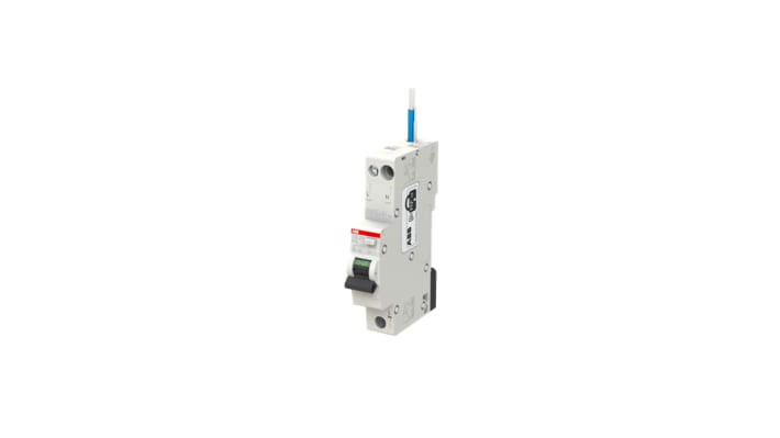 Interruttore differenziale ABB DSE201, 32A, 30mA, montaggio su guida DIN, dimensioni 17,5 x 100 x 68,9 mm, grado di protezione IP20.