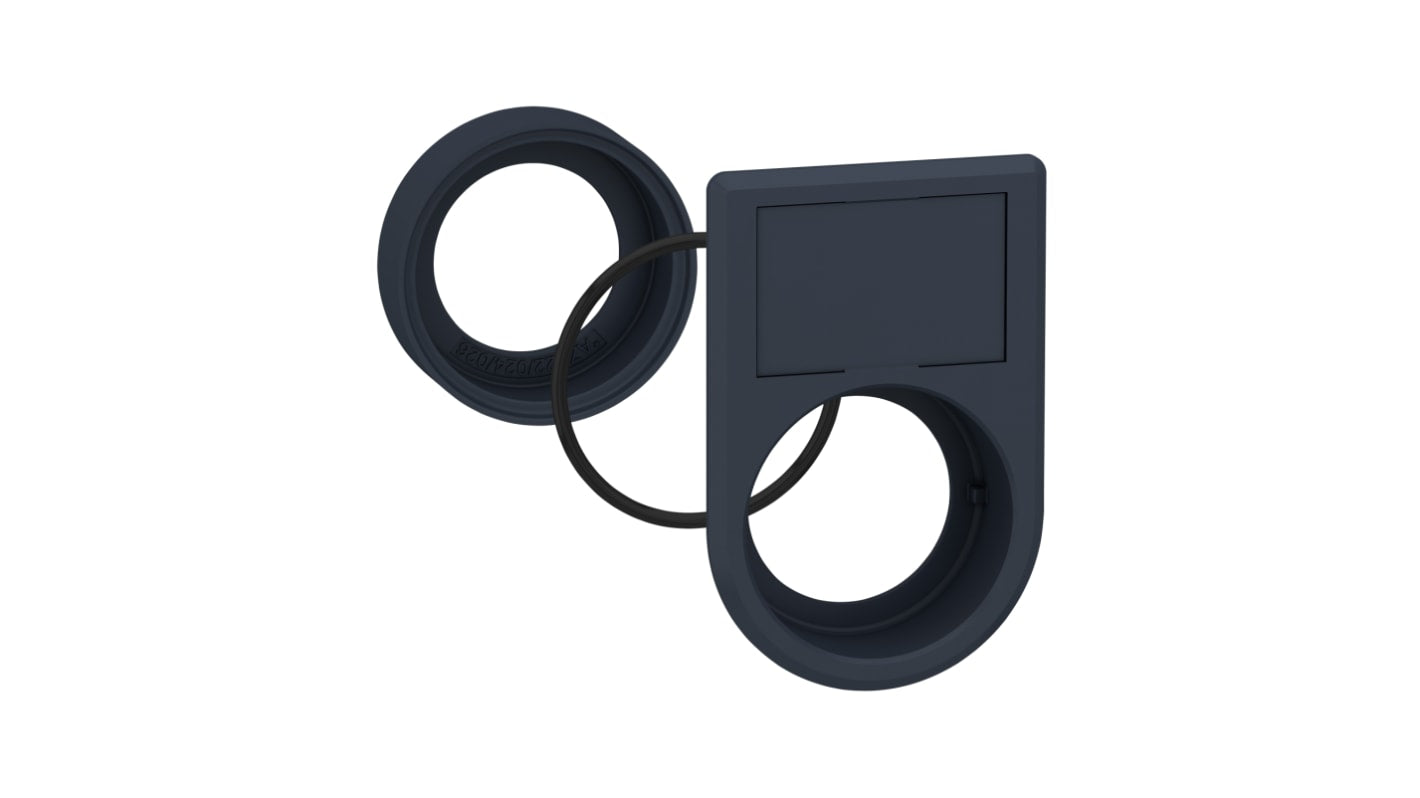 Kit di montaggio Schneider Electric ZB5AZ026 per selettori e pulsanti illuminati, compatibile con la serie Harmony XB5, colore nero, grado di protezione IP69.