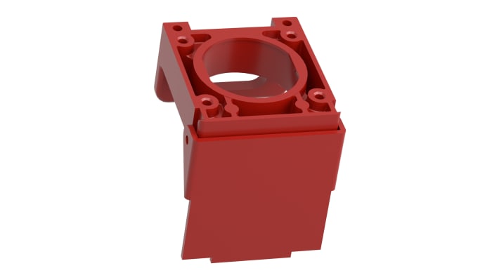 Patta bloccabile rossa Schneider Electric ZB4BZ64 per pulsante a filo da 22 mm, compatibile con interruttori ZB4, include kit di montaggio.